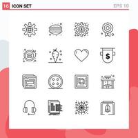 16 Thematic Vector Outlines and Editable Symbols of feminism quality cogs medal work Editable Vector Design Elements