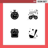 4 Creative Icons Modern Signs and Symbols of measure protection data scince smart headgear Editable Vector Design Elements