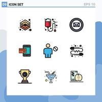 9 Creative Icons Modern Signs and Symbols of credit banking care bank chat Editable Vector Design Elements