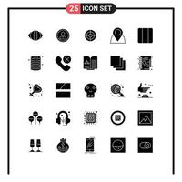Stock Vector Icon Pack of 25 Line Signs and Symbols for distribute marker profile location shoot Editable Vector Design Elements