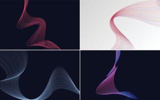 Wave curve abstract vector backgrounds for a unique and eye-catching design
