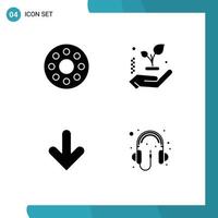 Universal Icon Symbols Group of 4 Modern Solid Glyphs of baby download hand arrow computer Editable Vector Design Elements