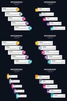 presente sus conceptos de negocio con el paquete de infografías vectoriales 6 y los cronogramas vector