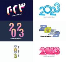 Big Set of 2023 Happy New Year logo text design 2023 number design template vector