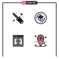 4 Creative Icons Modern Signs and Symbols of repair comparing education learning split testing Editable Vector Design Elements