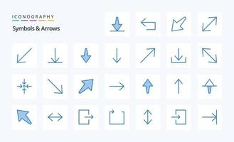 25 Symbols  Arrows Blue icon pack vector