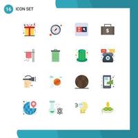 16 Thematic Vector Flat Colors and Editable Symbols of transfusion medical text field healthcare money Editable Pack of Creative Vector Design Elements