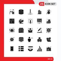 paquete de iconos vectoriales de stock de 25 signos y símbolos de línea para elementos de diseño vectorial editables gráficos de construcción de comida de skyscaper superior vector