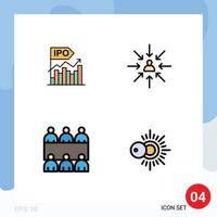 4 Creative Icons Modern Signs and Symbols of ipo focus modern candidate conference Editable Vector Design Elements