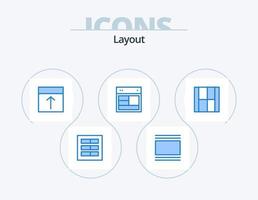 Layout Blue Icon Pack 5 Icon Design. site. design. thumbnails. page. interface vector