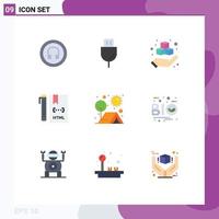 9 Creative Icons Modern Signs and Symbols of html develop technology coding product Editable Vector Design Elements