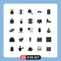 Pictogram Set of 25 Simple Solid Glyphs of pin location real estate men movember Editable Vector Design Elements