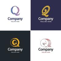 Letter Q Big Logo Pack Design Creative Modern logos design for your business vector