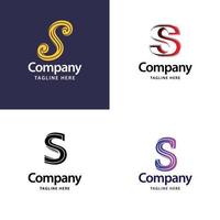 Letter S Big Logo Pack Design Creative Modern logos design for your business vector