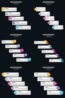 ilustrar ideas complejas con el paquete de infografías vectoriales 6 y los diagramas de ciclo vector