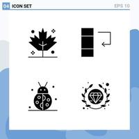 4 Solid Glyph concept for Websites Mobile and Apps holiday thanksgiving column autumn premium Editable Vector Design Elements