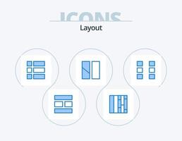 Layout Blue Icon Pack 5 Icon Design. wireframe. ui. image. layout. image vector