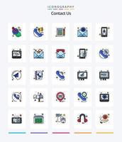 Creative Contact Us 25 Line FIlled icon pack  Such As user. contact. letter. subscription. email vector
