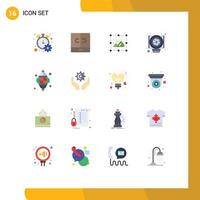 16 Flat Color concept for Websites Mobile and Apps ramadan lantern creative fan computer Editable Pack of Creative Vector Design Elements