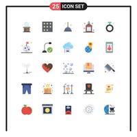 conjunto de 25 iconos modernos de ui símbolos signos para joyería seo limpieza medios de búsqueda elementos de diseño vectorial editables vector
