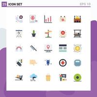 Universal Icon Symbols Group of 25 Modern Flat Colors of building spring planning date calendar Editable Vector Design Elements
