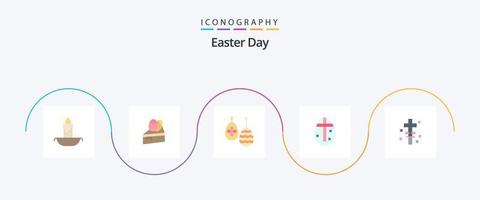 Easter Flat 5 Icon Pack Including holidays. holidays. celebration. holiday. easter egg vector