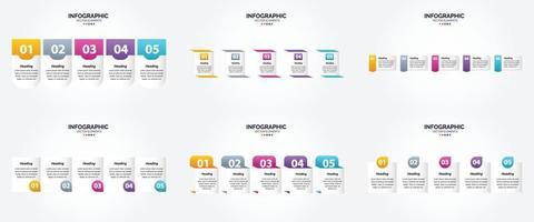 este conjunto de ilustraciones vectoriales es ideal para crear infografías para publicidad. folletos volantes y revistas. vector