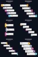 use el paquete de infografías vectoriales 6 para comunicar de manera efectiva sus conceptos comerciales vector