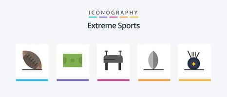 paquete de iconos sport flat 5 que incluye. deporte. deporte. diseño de iconos creativos vector