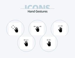 Hand Gestures Glyph Icon Pack 5 Icon Design. hand. mobile. zoom in. hand. croup vector