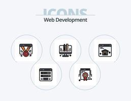 Web Development Line Filled Icon Pack 5 Icon Design. development. sitemap. protection. login. flowchart vector