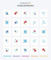 Creative Arrow 25 Flat icon pack  Such As arrow. up. back. arrows. right vector