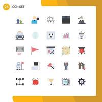 Universal Icon Symbols Group of 25 Modern Flat Colors of game layout like grid heart Editable Vector Design Elements