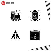 Pack of creative Solid Glyphs of baby dubaicoin play time time crypto Editable Vector Design Elements