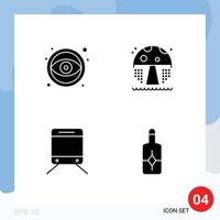 Set of Modern UI Icons Symbols Signs for design travel tool mushroom cream Editable Vector Design Elements