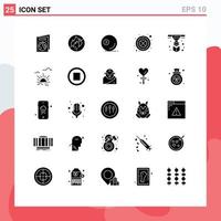 Set of 25 Modern UI Icons Symbols Signs for printer clover snooker patrick ireland Editable Vector Design Elements