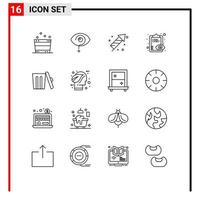 16 Creative Icons Modern Signs and Symbols of ecology view mark overview day Editable Vector Design Elements