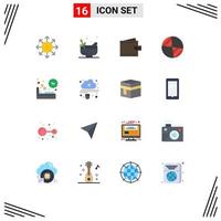 conjunto de 16 iconos modernos de la interfaz de usuario signos de símbolos para la cama cg centro de spa paquete editable por el usuario de elementos de diseño de vectores creativos