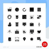 paquete de iconos vectoriales de stock de 25 signos y símbolos de línea para elementos de restauración médica en espiral elementos de diseño vectorial editables periódicos vector