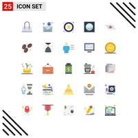25 Universal Flat Colors Set for Web and Mobile Applications plan marketing online eye washing Editable Vector Design Elements