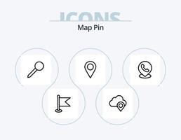 Map Pin Line Icon Pack 5 Icon Design. . . location. pin. map vector