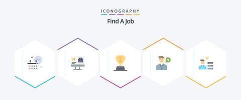 Find A Job 25 Flat icon pack including find job. job. job. work. cup vector