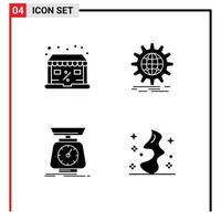 Creative Icons Modern Signs and Symbols of discount implementation sale globe scale Editable Vector Design Elements