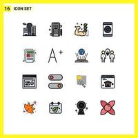 16 Creative Icons Modern Signs and Symbols of paper news checklist gps mobile Editable Creative Vector Design Elements