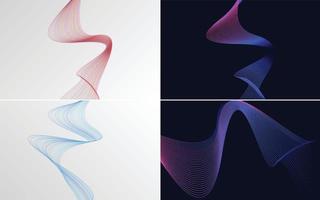 Add a modern touch to your design with these vector line backgrounds
