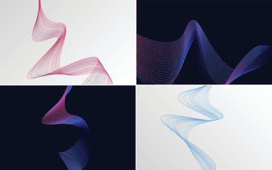 colección de conjunto de patrones de líneas mínimas geométricas vector