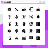 25 Creative Icons Modern Signs and Symbols of programming develop up right coding sign board Editable Vector Design Elements