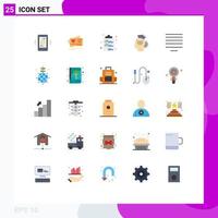 Modern Set of 25 Flat Colors and symbols such as technology sharing clip management shopping Editable Vector Design Elements