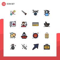 16 Creative Icons Modern Signs and Symbols of online click construction blogger home Editable Creative Vector Design Elements