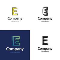 Letter E Big Logo Pack Design Creative Modern logos design for your business vector